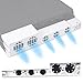PS4 Pro Cooler , USB External 5-Fan Super Turbo Temperature Cooling Fan with USB Cable for Sony Playstation 4 Pro Gaming Console (White)