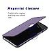 MTRONX Phone Case for Apple iPhone X, iPhone 10, Magnetic Closure Ultra Folio Flip Slim PU Leather Twill Case Cover Pouch - Purple(MG-PP)