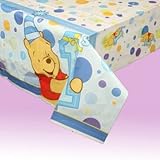 Pooh's 1st Birthday Boy 54in x 102in Plastic Tablecover