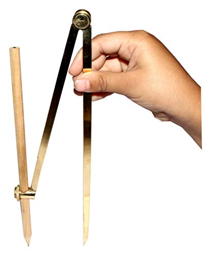 Compass Divider with Pencil Holder Full Brass with Stainless Steel Point Executive Promotional (8inch) - Thumbnail 3