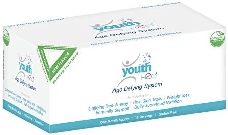 youthH2O - Age Defying System, Anti-Aging, Prevent Hair Loss, Great Skin Care, Glossy Hair &amp; Nail, Best Biotin added Product for Skin, Hair &amp; Nail - 15 Pack One Month Supply - Blooming Apple Flavor