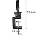 yueton Budget Wig Stand Clamp For Mannequin Head Manikin Holder (Black)
