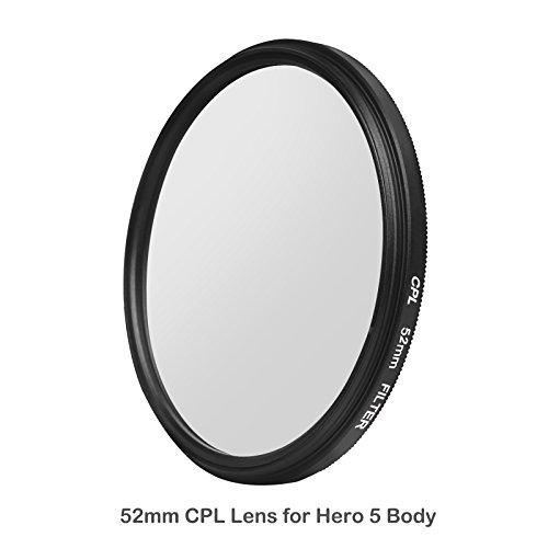 D&F 52mm Professional Photography CPL(Circular Polarizer Lens) Filter with Lens Cover and Adapter Ring for GoPro Hero 7 Black,Hero 5, Hero 6,Hero(2018) Camera Body - Thumbnail 7