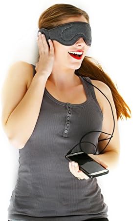 Comfort Eye Mask with Headphone audio speakers, (No Batteries Needed) Perfect for Travel and relaxation: Take a Nap while listening to your favorite music