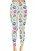 CowCow Womens Bunny Rabbits Easter Eggs Floral Pattern Stretchy Leggings, XS-5XL