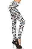 Leggings Depot Ultra Soft Women's Popular Best Printed Fashion Leggings Batch30 (Extended Abstract, One Size (Size 0-12))