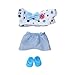 Neonate Nerlie Clothing White Halter Top with Blue Dots & Shoes - Mexico Ksi-Merito Exclusive