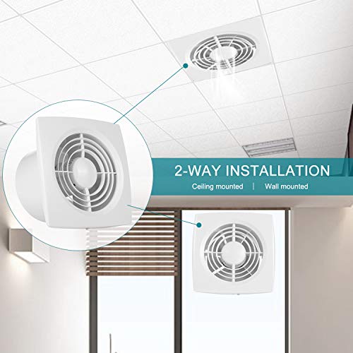 HG Power Bathroom Exhaust Fan, 6 Inch Extractor Fan Garage Ventilation