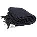 Open Road Goods Handmade Solid Color Yoga Blanket - Thick Mexican Blanket or Throw - Made for Yoga! (Charcoal Blanket)