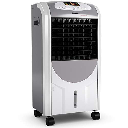 COSTWAY Air Cooler and Heater, Compact Portable cooler with Fan Filter