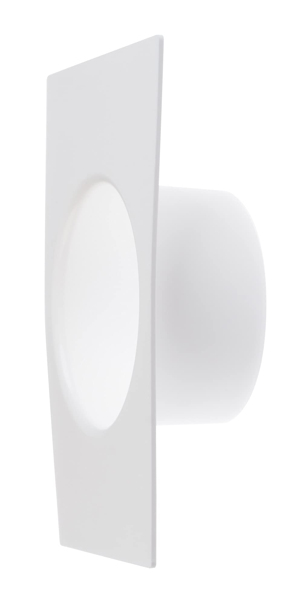 Steinberg14 Ø White 120mm / 4.5 inch Round Plastic Adapter for Ventilation, Connector Flange, Wall Plate with Spigots