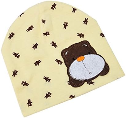 Luoke Winter Christmas Boy Girl Kid Toddler Infant Cotton Knit Cartoon Dog Photograph Warm Hat Cap (Yello)