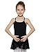 Ballet Leotard for Toddler Girls with Lace Skirt Tag110 (Black, 2T-4T, Height 39-44
