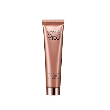 Lakme 9 to 5 Weightless Mousse Foundation, Rose Ivory, 25g