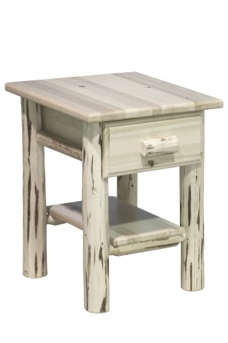 Montana Woodworks Montana Collection Nightstand/End Table with Drawer and Shelf, Ready to Finish