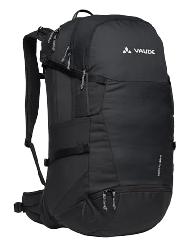 VAUDE Wizard 30+4 – 34 L Wanderrucksack Damen & Herren mit Aeroflex-Rückensystem, ErgoShape-Schultergurte, Hüftgurttasche & Regenhülle – unter Verwend