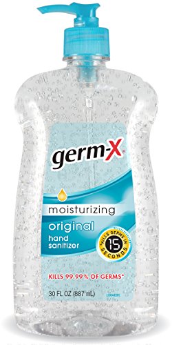 Germ-x Hand Sanitizer, Clear, Original, 30 Fluid Ounce (Pack of 4)