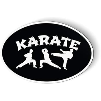 AK Wall Art Karate Oval - Magnet - Car Fridge Locker - Select Size