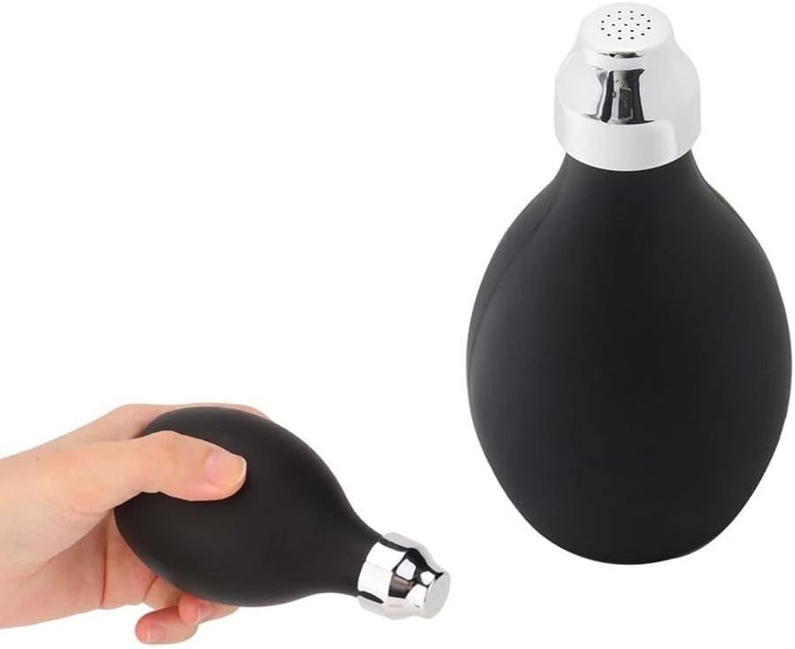 DEWIN Barber Powder Spray Bottle, Refillable Portable Silicone Dry Shampoo Powder Blower Puffer, Powder Container for Hair Salon or Home Use