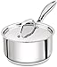 Utopia Kitchen 2 Quart Saucepan with Lid - Induction Compatible Stainless Steel Saucepan - Dishwasher Safe