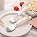Toddler Utensils, Kirecoo 2-Set Set Stainless Steel Toddler Silverware with Toddler Fork and Baby Spoon, Come with Travel Carrying Case BPA Free