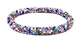 Wigspedia Crochet Glass Seed Bead Nepal Boho Bracelet - Random Mix Color