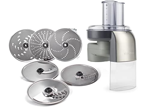 Kenwood At340 Râpe Eminceur 7 Disques Inox Brossé pour Robot Chef et Major