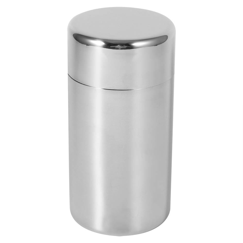 EVGATSAUTO Minimalist Stainless Steel Tea Tin, Canister for Tea Coffee Sugar Storage (L)