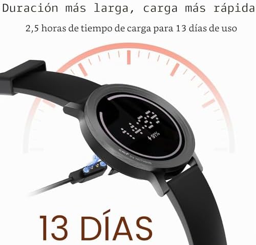 Watch 3 Pro – Reloj Inteligente con Pantalla AMOLED 1,43", 13 Días de Batería, GPS de Doble Banda, Llamadas Bluetooth con IA, Control de Ritmo Cardíaco y Sueño – Gris Oscuro