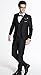 MOGU Mens Slim Fit 3 Piece Suit Blazer Jacket Pants and Vest Set