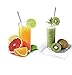 Tovantoe Silicone Reusable (4pcs) and Stainless Steel Smoothie Milkshake Hot and Cold Drinks Straws (2pcs) and Cleaning Brush(1pc), Size4, Multicolor