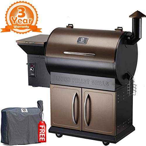 ZGRILLS Wood Pellet Grill Smoker ,6in1 22K BTU Portable Wood Pellets Smokers BBQ Grills