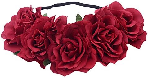 LINSINCH Women Headband Floral Flower Wedding Festival Garland Elegant Beach Party For Bride Bridesmaid