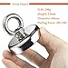 Wukong 291LBS Pulling Force(132KG) Round Neodymium Magnets with Countersunk Hole and Eyebolt, Super Powerful Diameter 2.36'' X Thickness 0.59'' Great for Magnet Fishing.