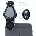 Hovinso Phone Camera Lens,15X Macro Lens Wide Angle Lens for iPhone Samsung,Most Smartphones Black