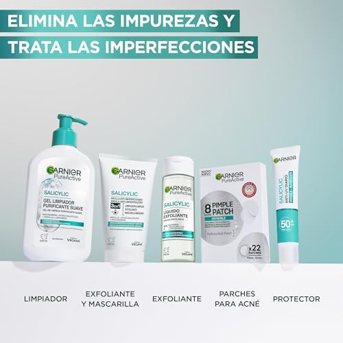 Garnier pure active pack x2 gel de limpeza hidratante com ácido hialurônico, ceramida e argila, remove impurezas, oleosidade e maquiagem, 2 x 250ml