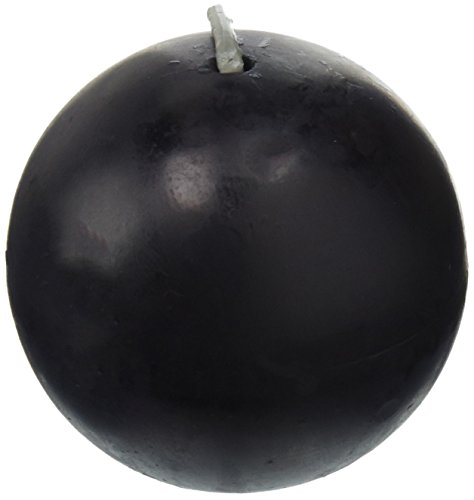 Zest Candle 12-Piece Ball Candles, 2-Inch, Black