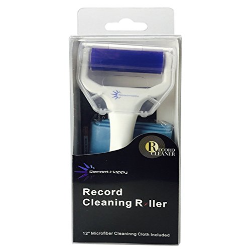 Vinyl Record Deep Cleaning Roller – Reusable Antistatic LP Album Cleaner and Microfiber Cloth by Record-Happy for a Complete and Throughout Maintenance of Your Precious Vintage Collection