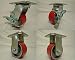 4" X 2" Swivel Caster Heavy Duty Polyurethane Wheel on Steel Hub with Brake(2) and Rigid (2) 700lb Ea Tool Box