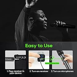 FDUCE Wireless Microphone, Karaoke Mic, UHF