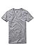 RibbedTee Men's Retro Fit Tri-Blend V-Neck Short Sleeve Undershirt, Grey