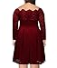 Nemidor Women's Vintage Floral Lace Sleeved Plus Size Cocktail Formal Swing Dress