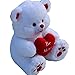 My Cuddle Bears Large BE MINE Plush Fluffy White and Red Love Teddy Bear 16