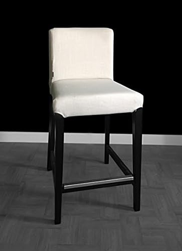 PAIR OF IKEA Henriksdal Bar Stool Covers, Slipcovers - Solid Natural Linen