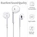 2 PACK - Perfect Sound EarPods with Remote and Mic - Wired Headphones 3.5mm Jack Earphones Stereo Noise Isolation Earbuds fits apple iPhone iPod iPad Mac Android Samsung Galaxy Kindle MP3 MP4