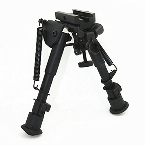 Hunting rifle bipod adjustable height spring return tac…