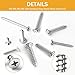 VIGRUE 640PCS M3/M4/M5/M6 Phillips Drive Wood Screw Assortment Kit, 304 Stainless Steel Self Tapping Screws Assortment Set (Round Head and Flat Head)