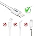 iXCC Element II Lightning Cable 6ft, iPhone Charger, for iPhone 7 6s 6 Plus, SE 5s 5c 5, iPad Air 2 Pro, iPad Mini 2 3 4, iPad 4th Gen [Apple MFi Certified](2Pack White)