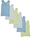 Bambini Baby Boys' 6-Pack Tank Tops - Blue, 6-12 months/14-18 lbs