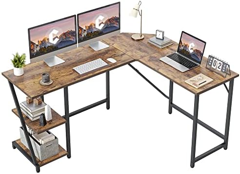 سعر CubiCubi L Shaped Computer Desk, 59.1 inch Industrial Office Desk ...